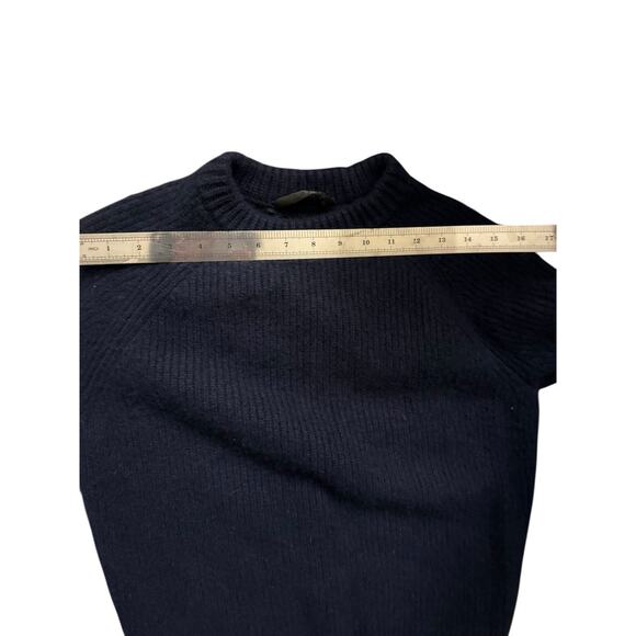 Jenni Kayne 100% Cashmere Sweater Men’s fisherman knit S Navy Blue - Picture 11 of 12